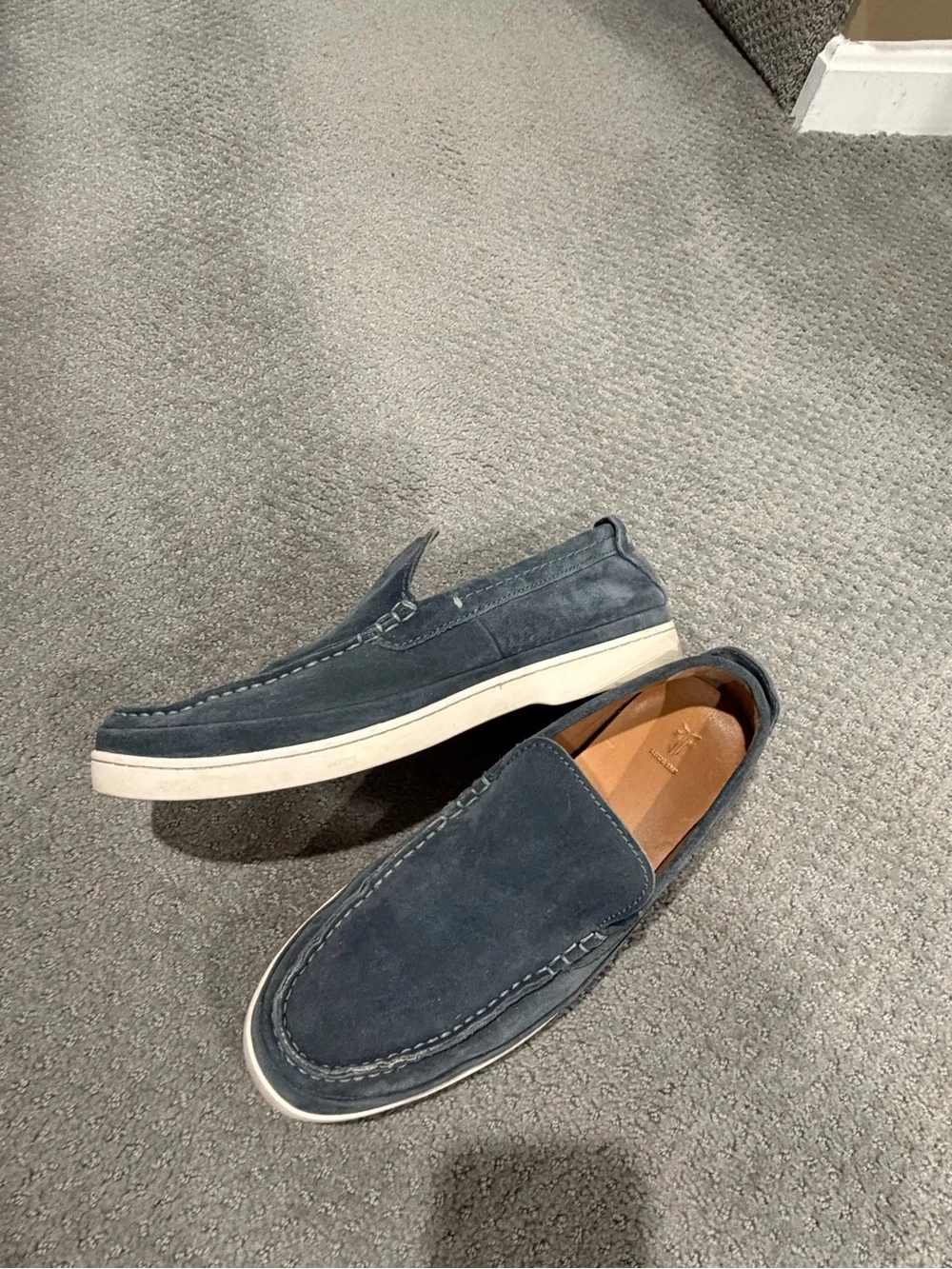 FRYE Men's Slip-On Suede Casual Shoes - Blue size 11